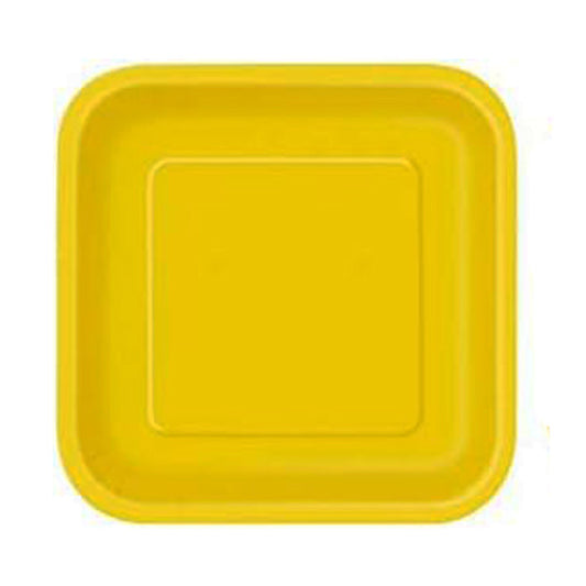 UNIQUE - NEON YELLOW PLATES 9" EA