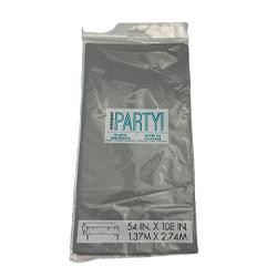 UNIQUE - SILVER ROUND TABLE COVER 84in EA