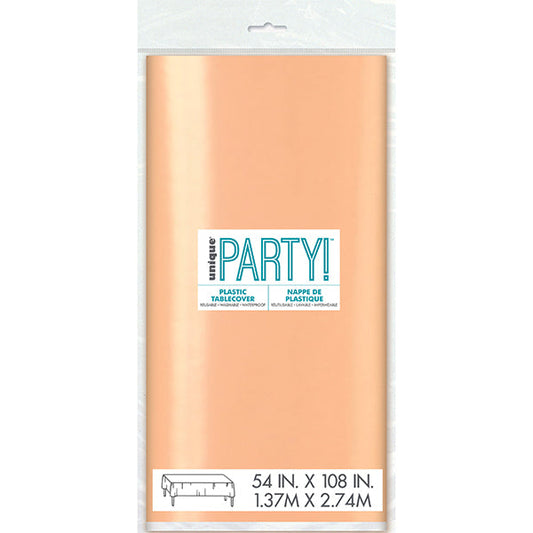 UNIQUE - ROSE GOLD TABLE COVER 54x108 IN