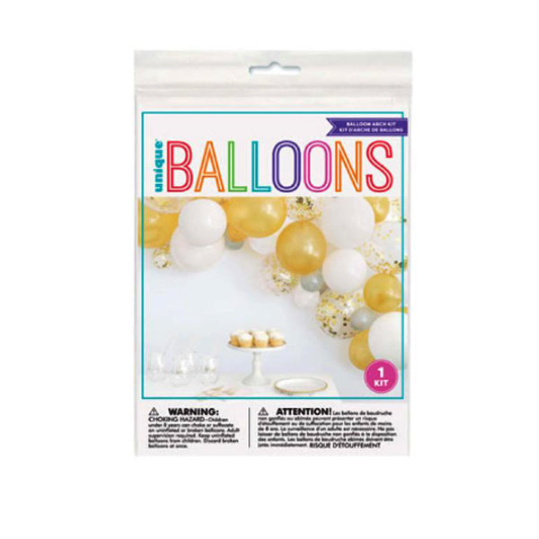 UNIQUE - NEW YEAR LATEX BALLON ARCH KIT W/CONFETI KT
