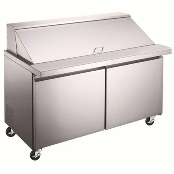CANCO - DOUBLE DOOR STAINLESS STEEL REFRIGERATED SALAD TABLE EA