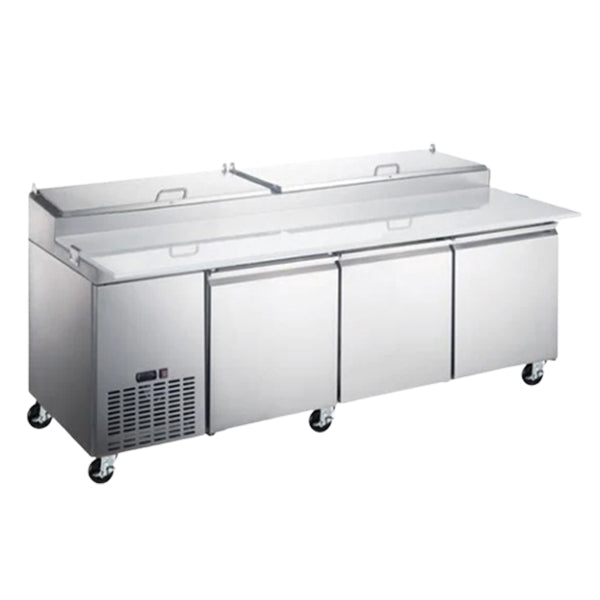 CANCO - TRIPLE DOOR 92" REFRIGERATED PIZZA PREP TABLE EA
