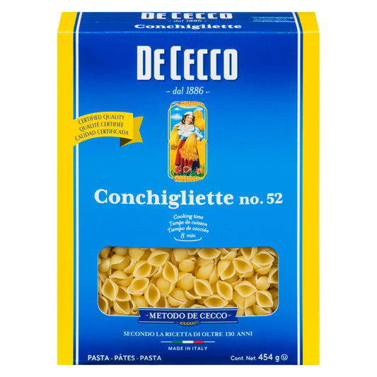 DE CECCO - #52 CONCHIGLIETTE 454GR