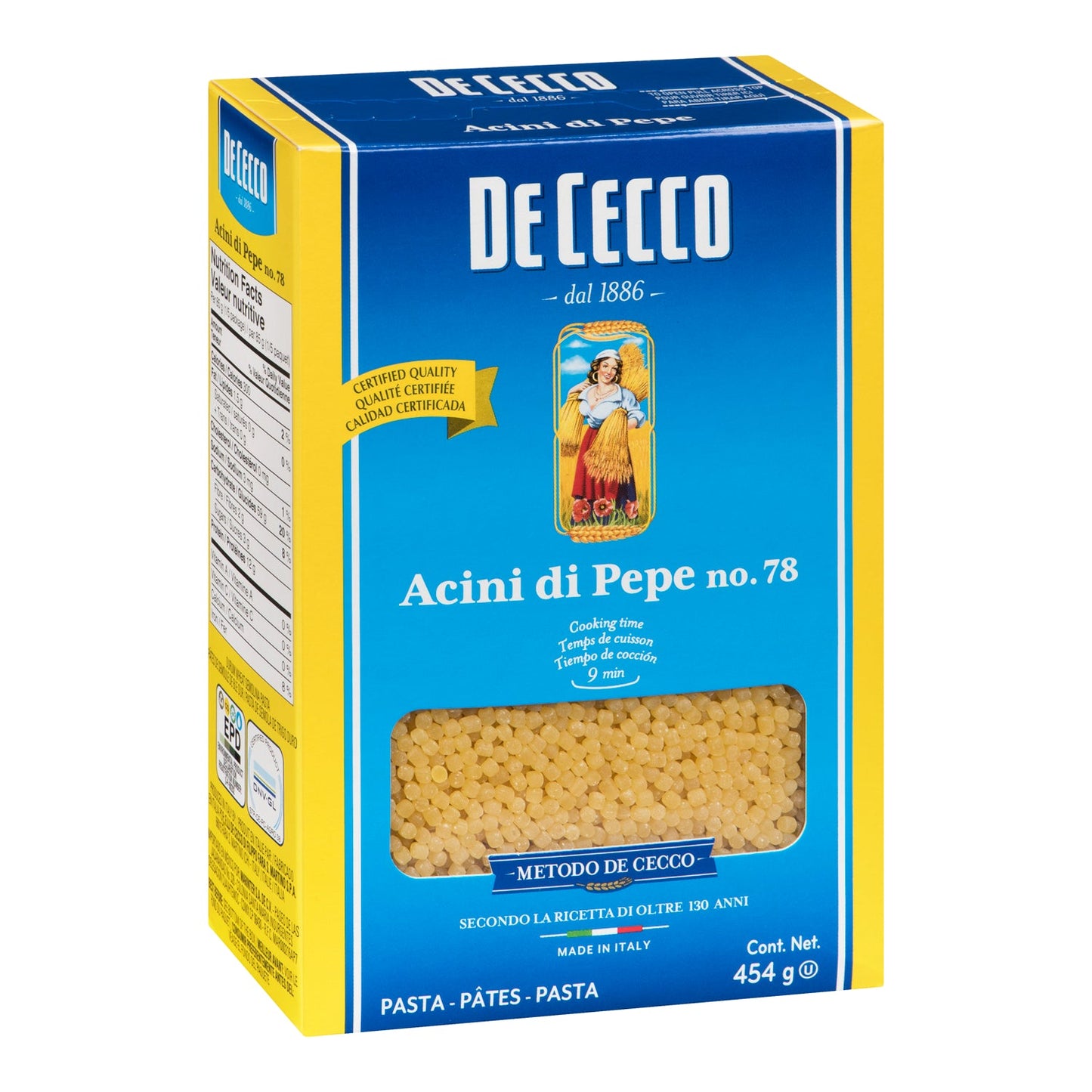 DE CECCO - #78 ACINI DI PEPE 20x454 GR