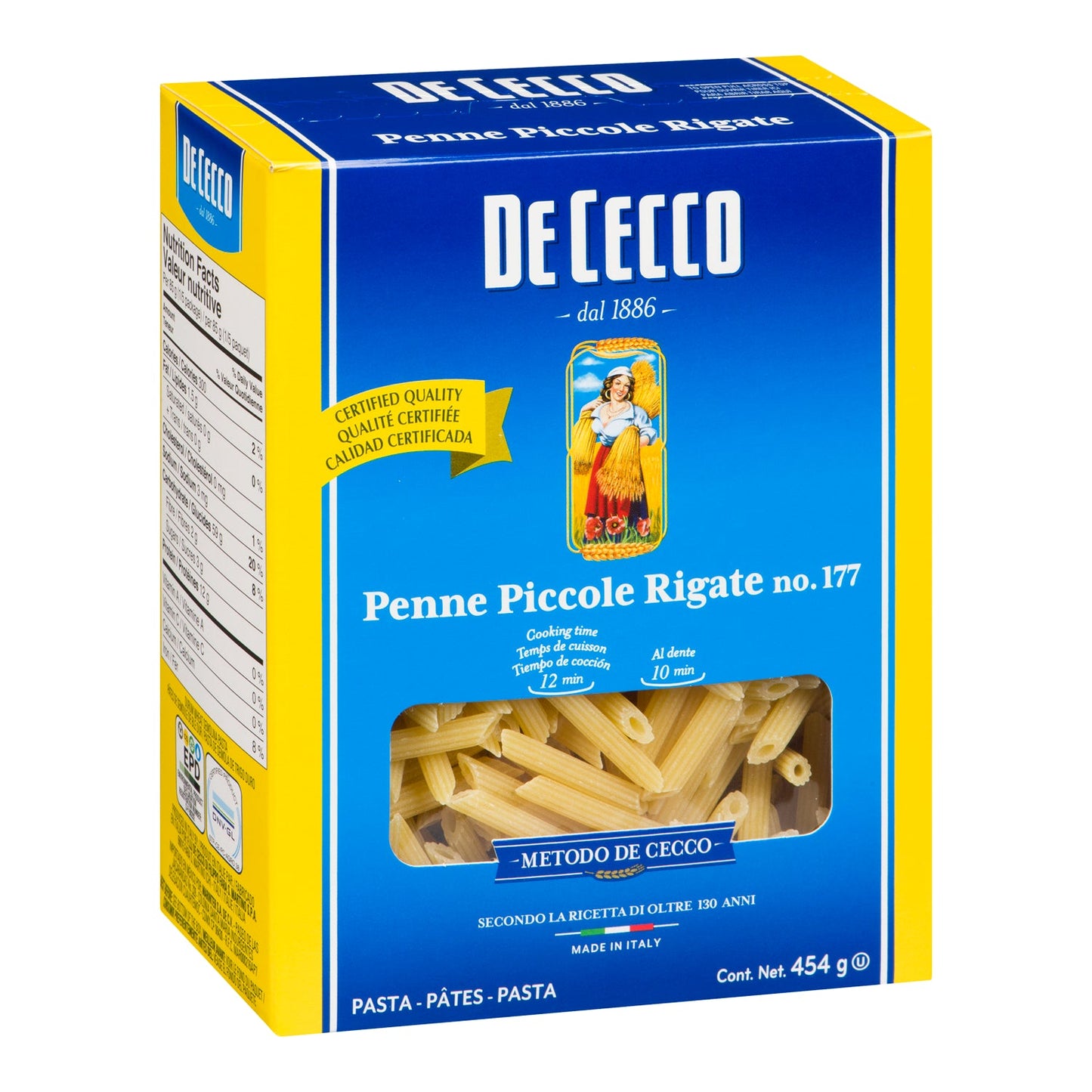 DE CECCO - #177 PENNE PICCOLE RIGATE 12x454 GR
