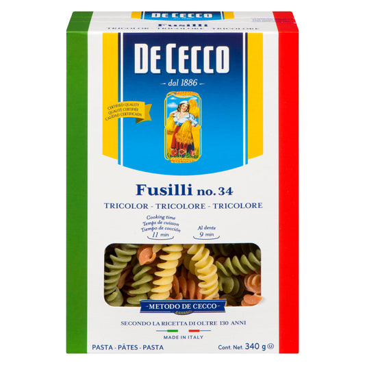 DE CECCO - #534 FUSILLI TRICOLORE 340GR