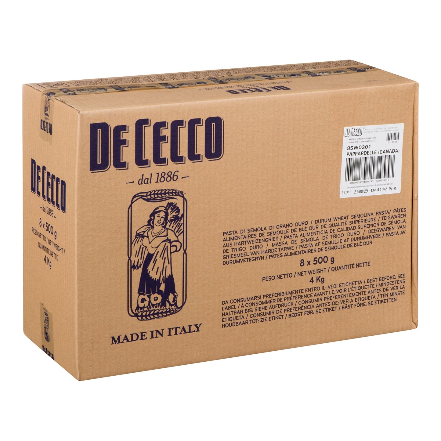 DE CECCO - #201 PAPPARDELLE 8x500 GR