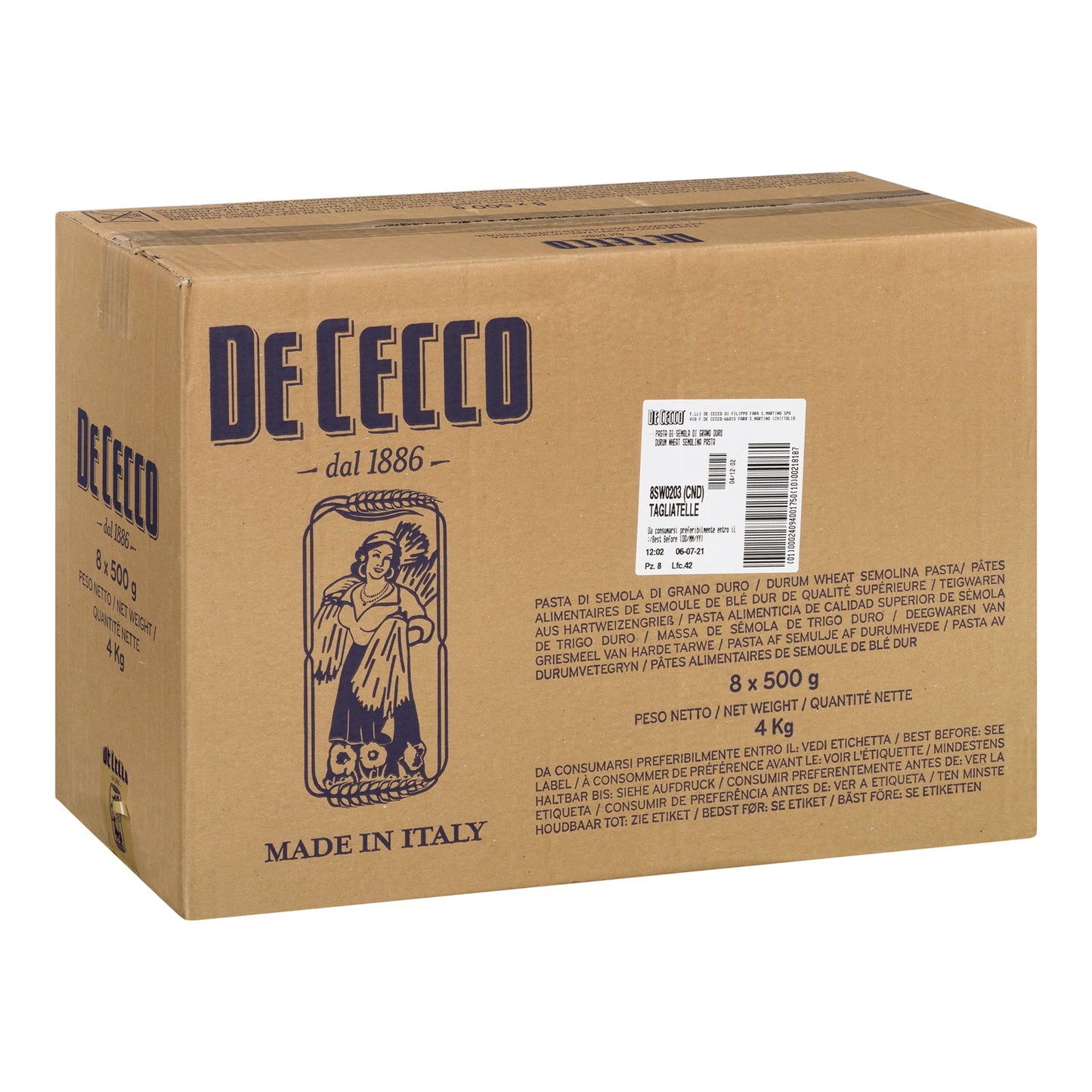 DE CECCO - #203 TAGLIATELLE 8x500 GR