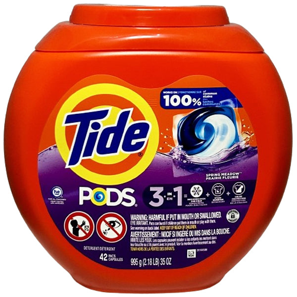 TIDE - PODS SPRING MEADOW DETERGENTS PACS 42CT
