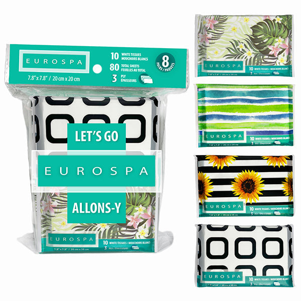 EUROSPA - 3PLY FACIAL WALLET TISSUE 8PK