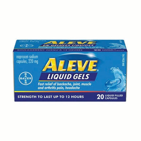 ALEVE - LIQUID GELS NAPROXEN SODIUM CAPSULES 20x