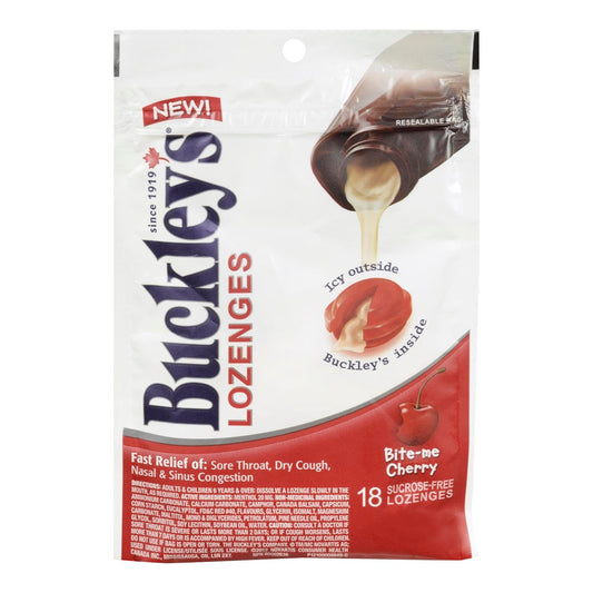 BUCKLEYS - LOZENGES CHERRY  OUTBURST 18EA