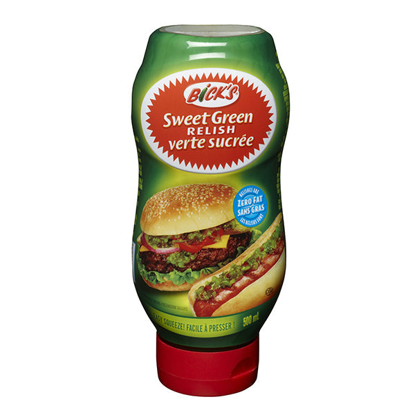 BICKS - BICK'S SQUEEZE SWEET GREEN RELISH 500ML