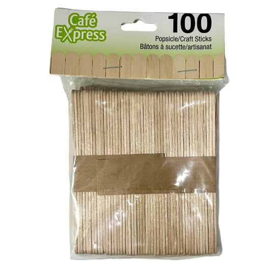 CAFE EXPRESS - POPSICLE CRAFT STICKS 100CT