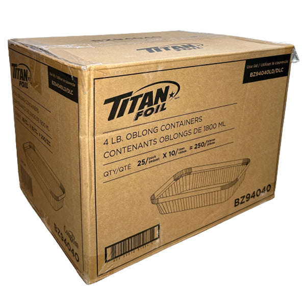 TITAN - HIGH LID FOR 4LB OBLONG TAKEOUT 25EA