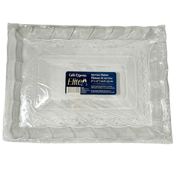 ELITE - 9"X13" CLEAR SERVING TRAY 1EA