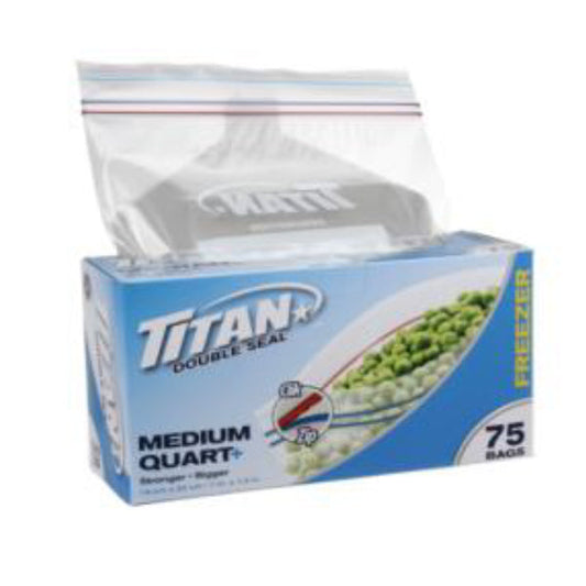 TITAN - CLIK ZIP MEDIUM FREEZER BAG 75EA