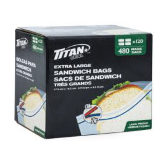 TITAN - CLIK ZIP LARGE FREEZER BAG 12EA