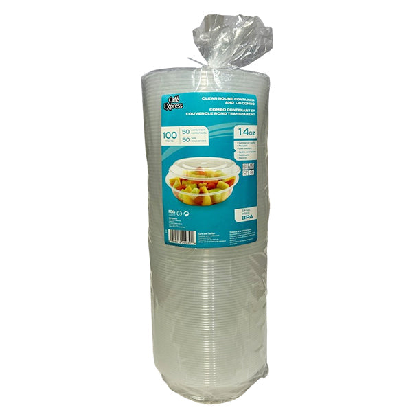 CONGLOM - CLEAR BASE ROUND 425ML TAKEOUT CONTAINERS 3x100 EA