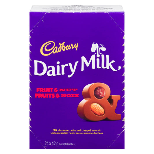 CADBURY - DAIRY MILK FRUIT NUT 24x42 GR