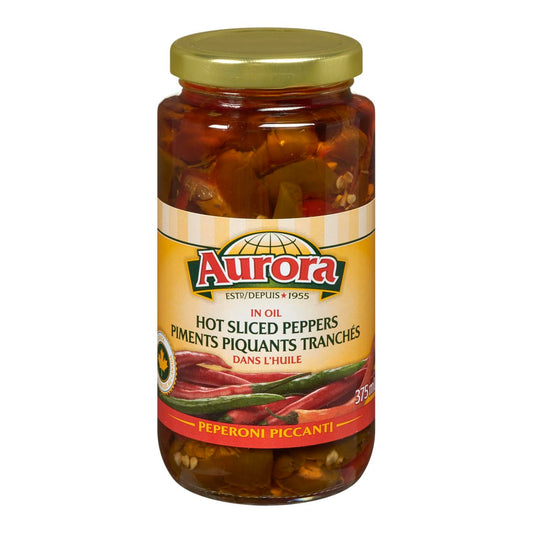 AURORA - PEPPERS SLICED HOT 375ML