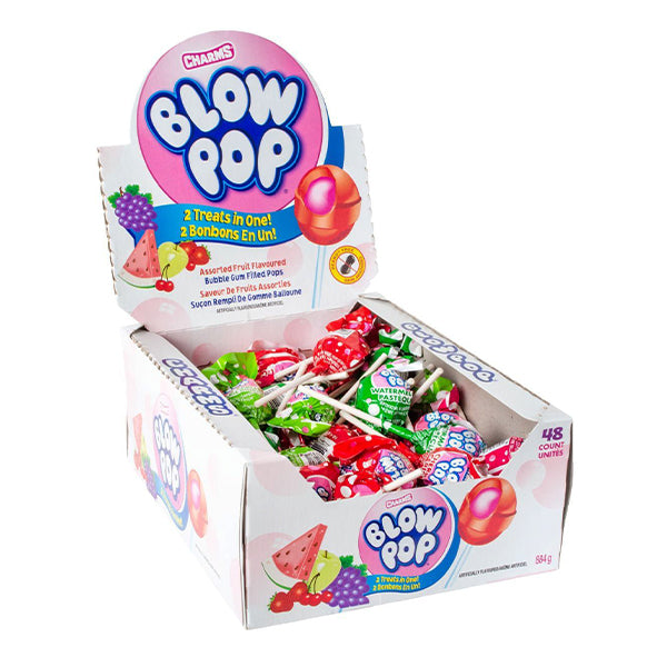 BLOW POP - POPS 2 TREATS IN ONE 48EA