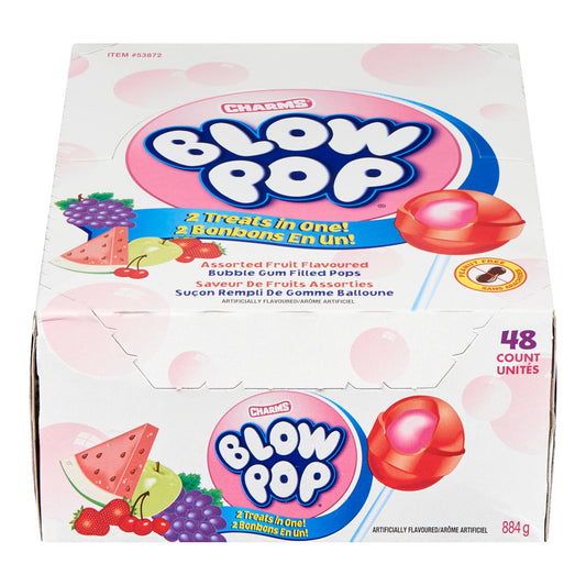 BLOW POP - POPS 2 TREATS IN ONE 48EA