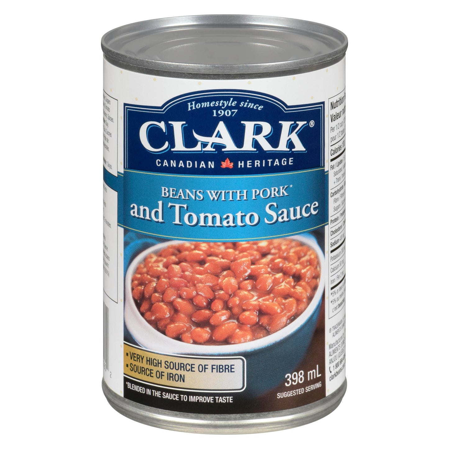 CLARK - BEANS W/ TOMATO SAUCE & PORK 398ML