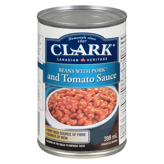 CLARK - BEANS W/ TOMATO SAUCE & PORK 398ML