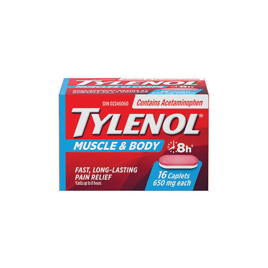 TYLENOL - MUSCLE & BODY 16 CAPLETS 650 MG 16x650