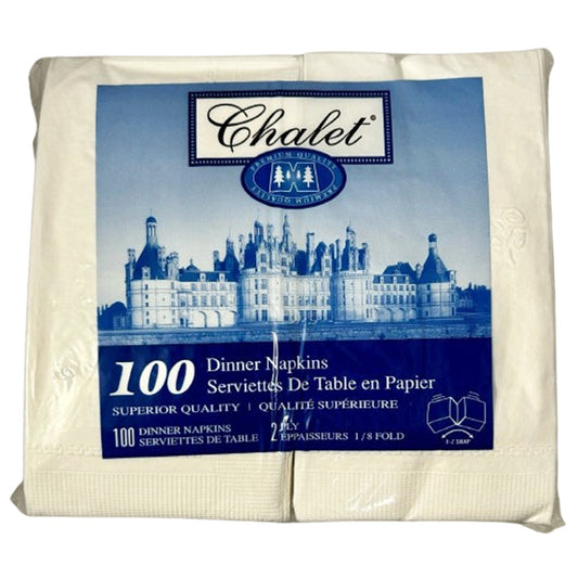CHALET - DINNER NAPKINS 2PLY DNAP30100P 100EA