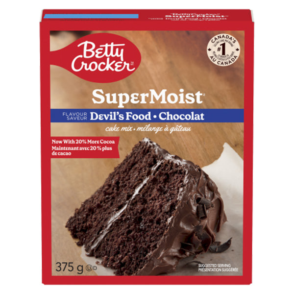 BETTY CROCKER - SUPER MOIST DEVIL FOOD CAKE MIX 375GR
