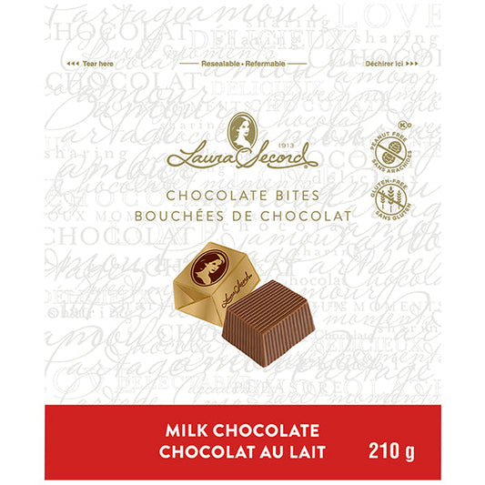 300LAURA SECORD - MILK CHOCOLATE STAND-UP GIFT BAGS 210GR