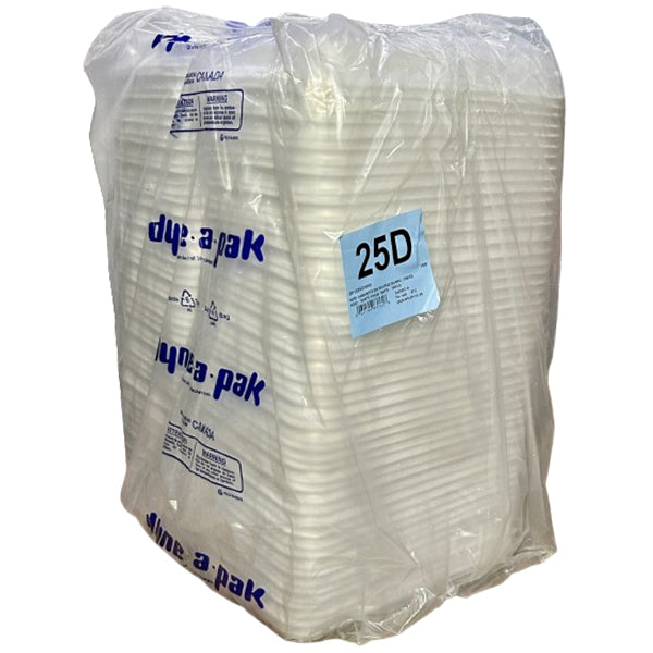 DYNE - A PAK WHITE 25D FOAM MEAT TRAY 100EA