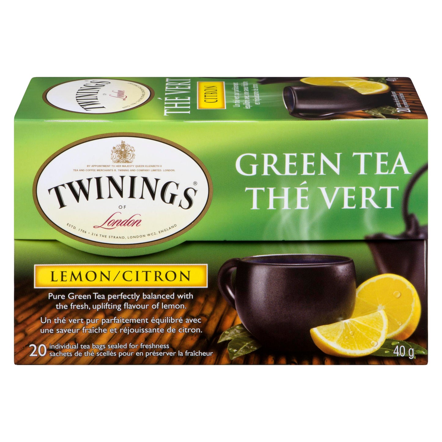 TWININGS - GREEN TEA & LEMON 20EA