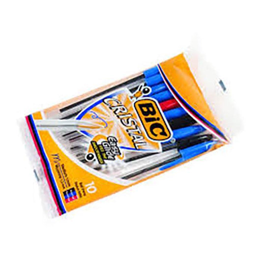 BIC - CRYSTAL PENS ASSORTED 10EA
