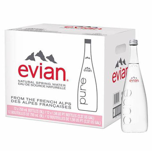 EVIAN - WATER NATURAL GLASS 12x750ML