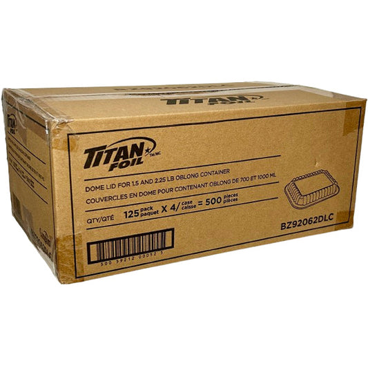 TITAN - DOME LID FOR 1.5 & 2.25LB OBLONG FOIL 500PK