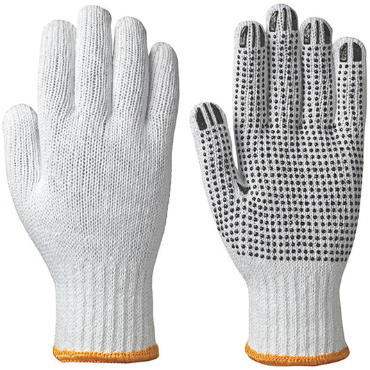 - WHITE COTTON DOTTED GLOVES EA