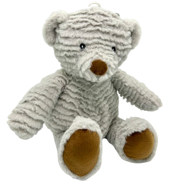 BABIES - 8IN RIDGED PLUSH BEAR GREY EA