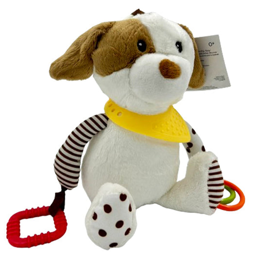 BABIES - BAB & TOT IVORY DOG ACTIVITY PLUSH EA
