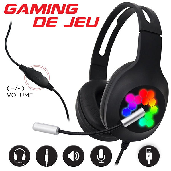 ESCAPE - GAMING STEREO HEADSET WITH RGB LIGHTS EA