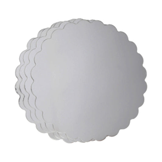 ENJAY - 12" ROUND X .070 SILVER SCALLOP BOARD 150EA