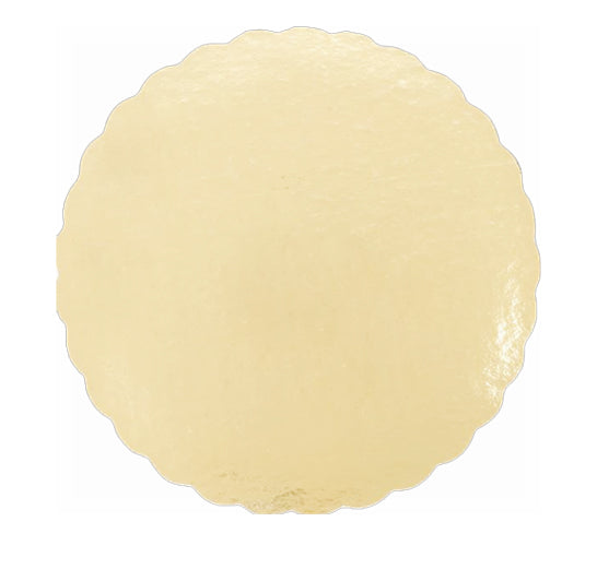 ENJAY - GOLD SCALLOPED CAKE BOARD 8in 100EA