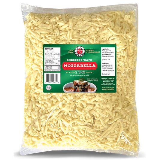 TRIPLE A CHEESE - SHREDDED MOZZARELLA 2.5KG
