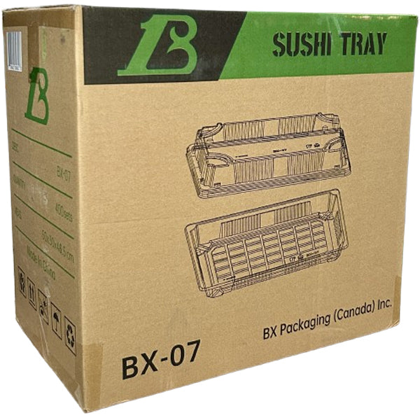BX PACKAGING - 15 CLEAR BLUE WITH LIDS SUSHI TRAYS 400CT