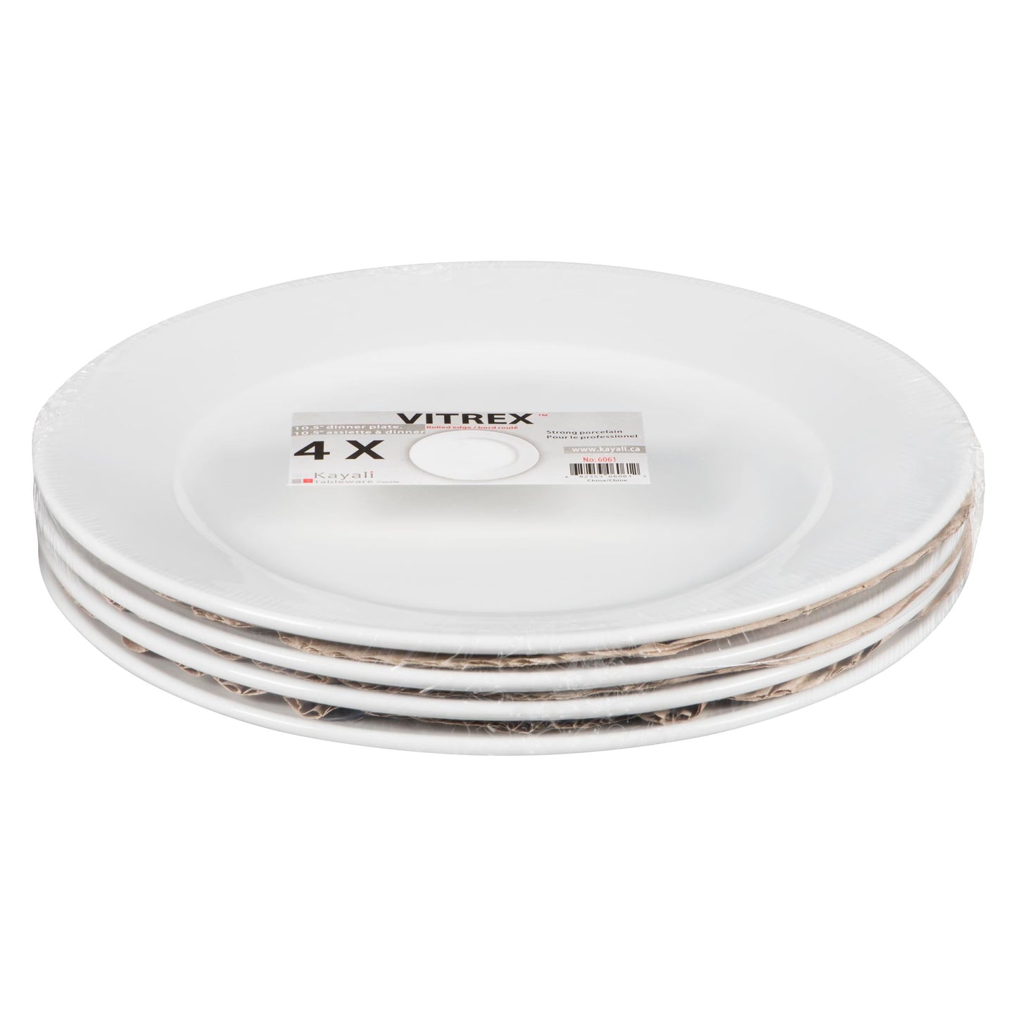 VITREX - 10.5IN WIDE RIM DINNER PLATE 4EA