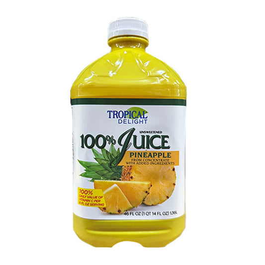 TROPICAL DELIGHT - PINEAPPLE JUICE PLASTIC 46OZ