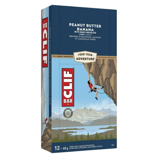 CLIF BAR - PEANUT W BANANA DARK CHOC 12x68 GR