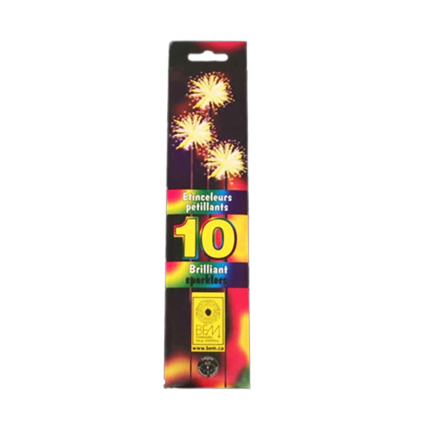 BEM - 20CM SPARKLERS 10 PER SLEEVE 1EA